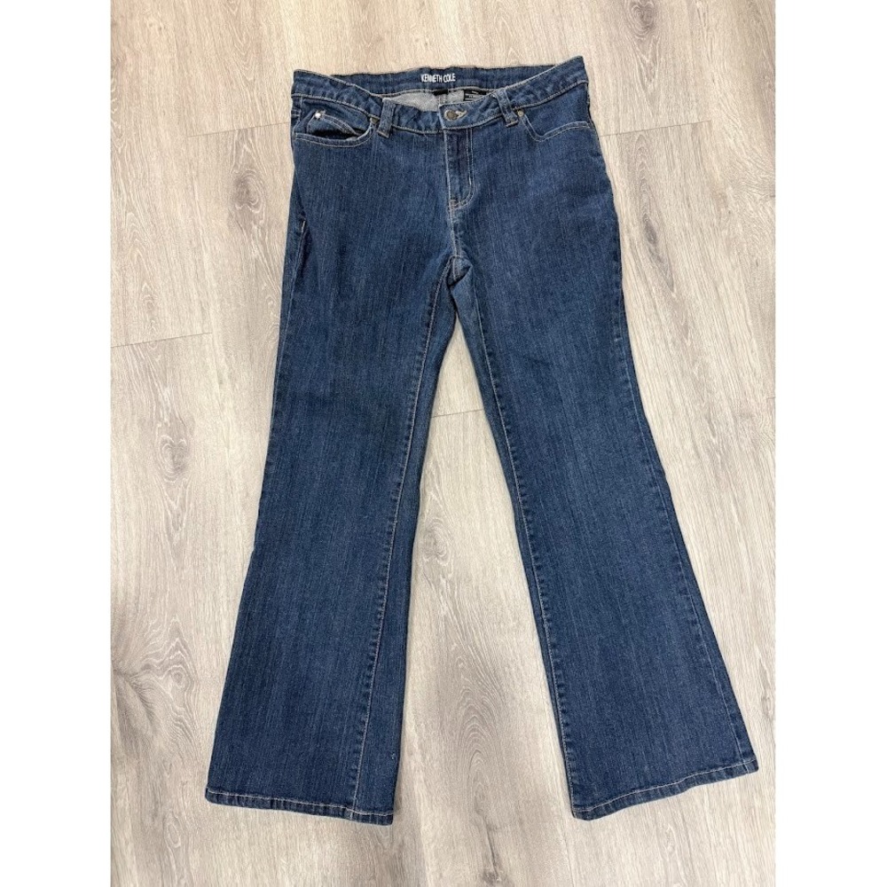 Kenneth Cole Bootcut Jeans Medium Wash Womens Size 8 Stretch Denim